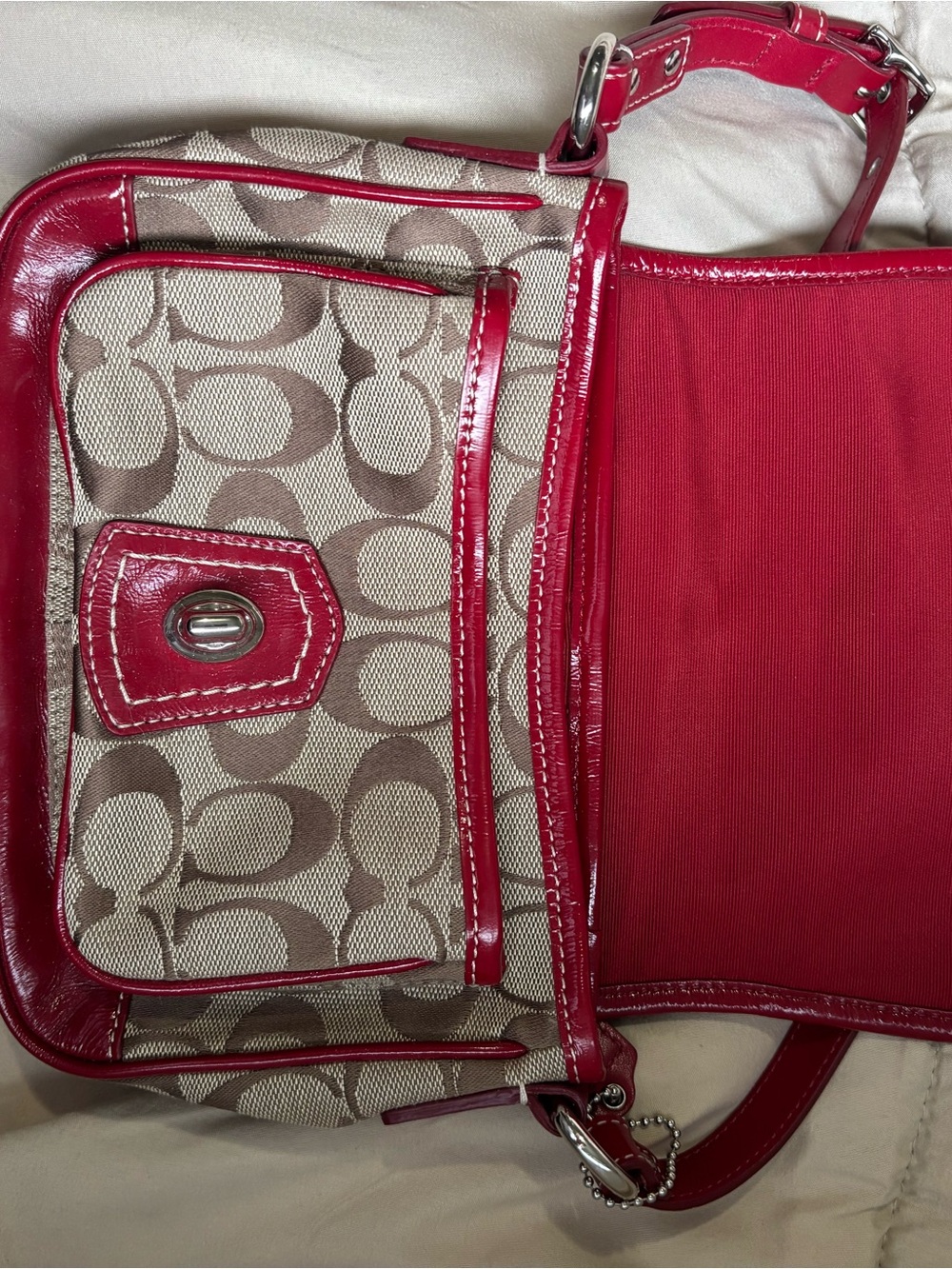 Coach Soho Signature Flap Shoulder Bag - Picture 3 of 5